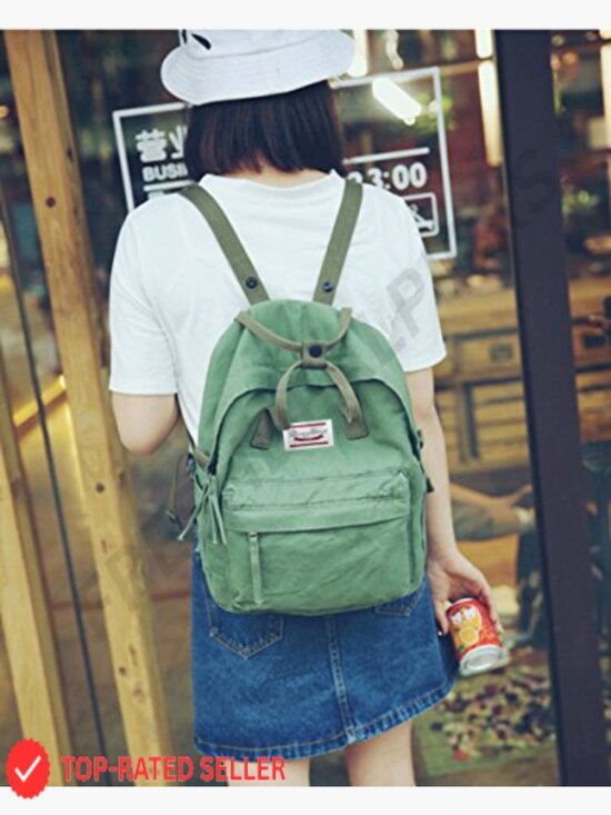 Lightweight Canvas Backpack Travel Daypack Handbag Purse Casual School Bookbag main image 3